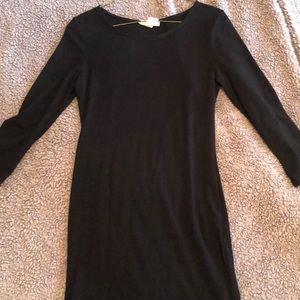 Simple mini black bodycon dress